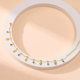 Bracelet Cheville Mauvais Œil Ange Gardien Plaqué Or - Biloria