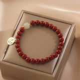 Bracelet Cinabre et Jade – Force Flamboyante - Biloria