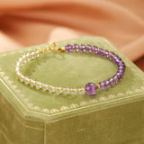 Bracelet Citrine Améthyste - Harmonie et Équilibre - Biloria