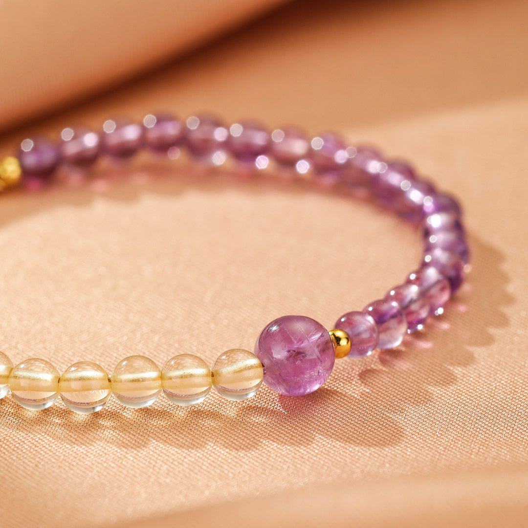 Bracelet Citrine Améthyste - Harmonie et Équilibre - Biloria