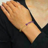 Bracelet Citrine Améthyste - Harmonie et Équilibre - Biloria