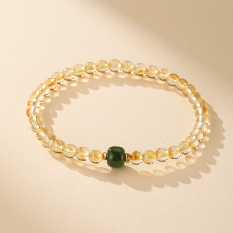 Bracelet Citrine et Jade Vert pour une déco de bureau inspirante - Biloria