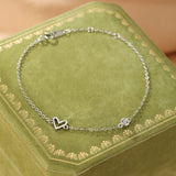 Bracelet Cœur Argent S925 Zircon – Bijou Ajustable - Biloria