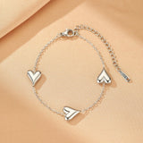 Bracelet Cœur Doré Acier Inoxydable 316L Ajustable - Biloria