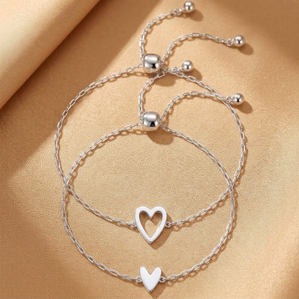 Bracelet Cœur Duo : Amour et Complicité Mère-Enfant - Biloria