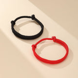 Bracelet Cordon Rouge ou Noir pour Couple et Amis – Symbole de Force - Biloria