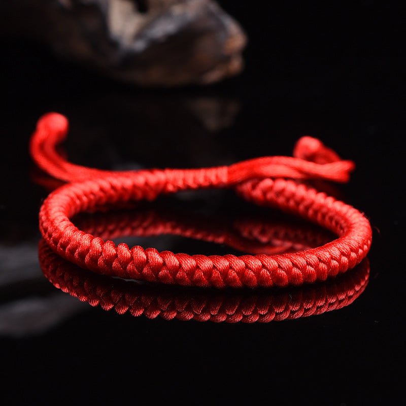 Bracelet Cordon Rouge Protecteur - Talisman Tibétain Énergie Positive - Biloria