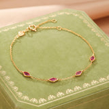 Bracelet Cornaline Douceur Intuitive Argent Plaqué Or 14k - Biloria
