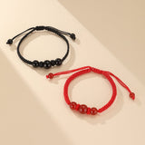 Bracelet couple Agate et Obsidienne – Union et protection - Biloria