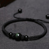 Bracelet couple Agate et Obsidienne – Union et protection - Biloria