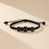 Bracelet couple Agate et Obsidienne – Union et protection - Biloria