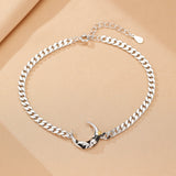 Bracelet Couple Argent 925 Lune et Rose – Symbolisme du Petit Prince - Biloria