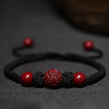 Bracelet Couple Cinabre Fil Rouge - Symbole d'Union Spirituelle - Biloria