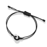 Bracelet Couple Obsidienne Calcédoine Temps Liés Argent - Biloria