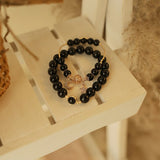 Bracelet Couple Obsidienne Lune et Étoile – Protection et Union - Biloria