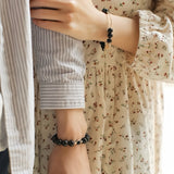 Bracelet Couple Obsidienne Lune et Étoile – Protection et Union - Biloria