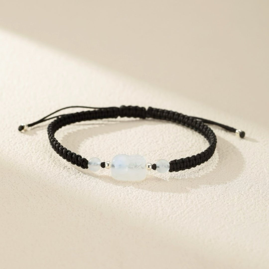Bracelet Couple Pierre de Lune Labradorite Prospérité Argent - Biloria