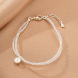 Bracelet Cristal de Roche Goutte Discrète Argent 925 - Biloria