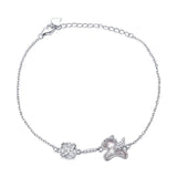 Bracelet Cristal de Roche Porte-Bonheur Ailé Argent S925 - Biloria