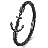 Bracelet Cuir Ancre Homme – Bijou Tendance Bureau - Biloria