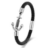 Bracelet Cuir Ancre Homme – Bijou Tendance Bureau - Biloria