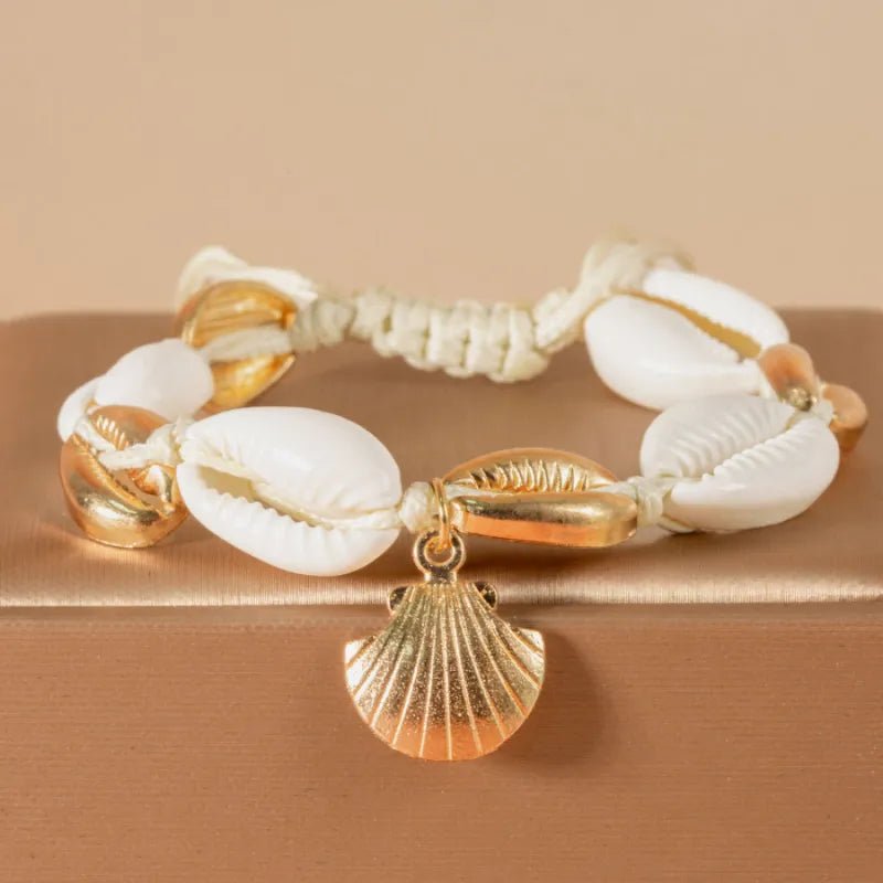 Bracelet de Cheville Coquillage avec Perle – Bijou Spirituel Océan - Biloria