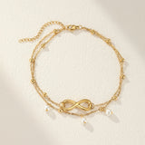 Bracelet de Cheville Infini Perle – Symbole de Renouveau - Biloria