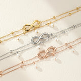 Bracelet de Cheville Infini Perle – Symbole de Renouveau - Biloria