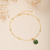 Bracelet de cheville Jade donut – Harmonie Feng Shui - Biloria