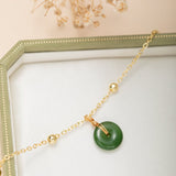 Bracelet de cheville Jade donut – Harmonie Feng Shui - Biloria
