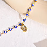 Bracelet de Cheville Mauvais Œil et Khamsa Protecteur - Biloria