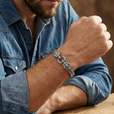 Bracelet Dragon Viking Acier Inoxydable 316L Force et Protection - Biloria