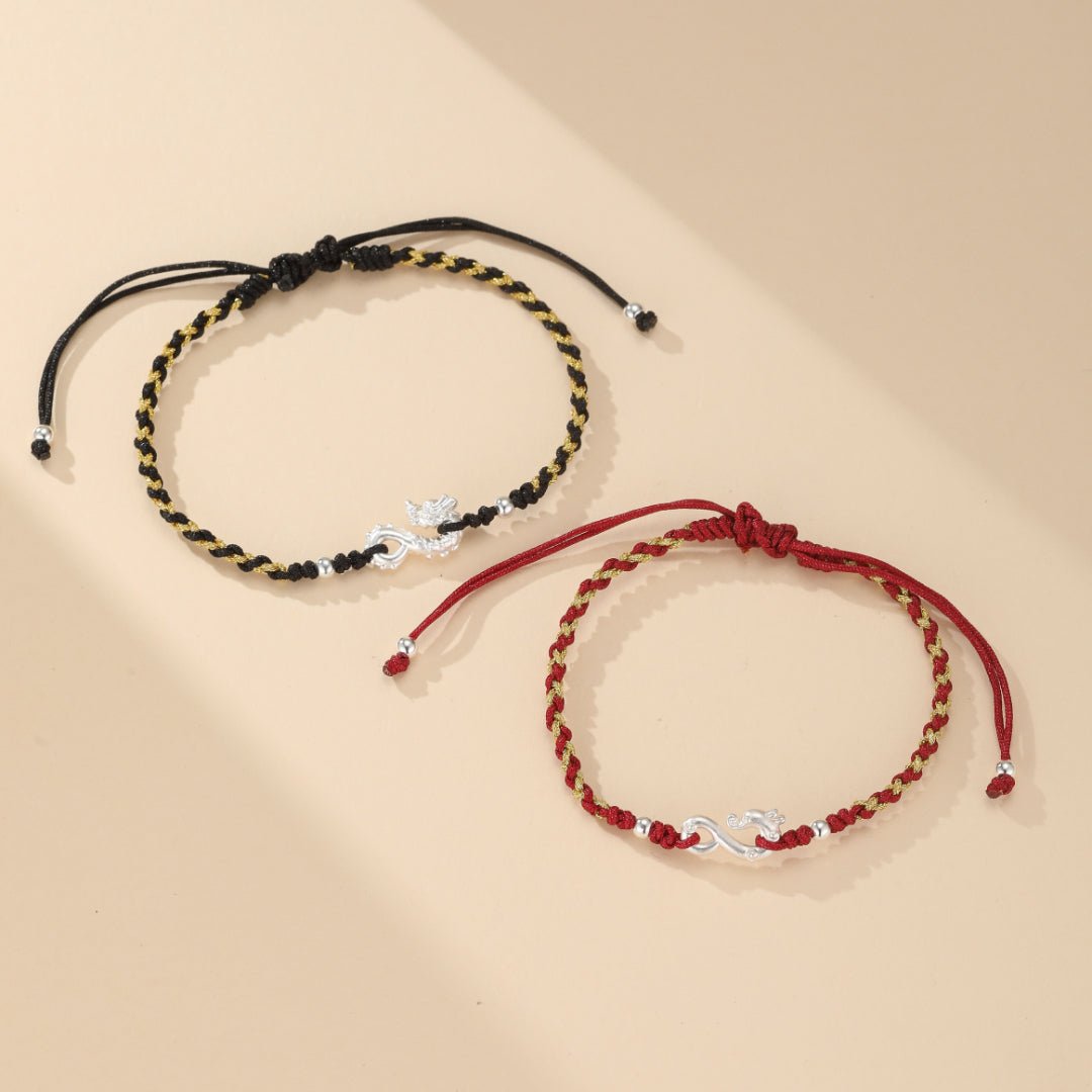 Bracelet Duo Dragon Argent 999 – Passion et Protection - Biloria