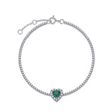 Bracelet Émeraude Argent 925 – Bijou Pierre Naturelle - Biloria