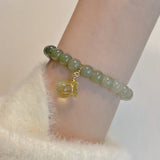 Bracelet en Jade et Citrine pour attirer l'abondance - Biloria