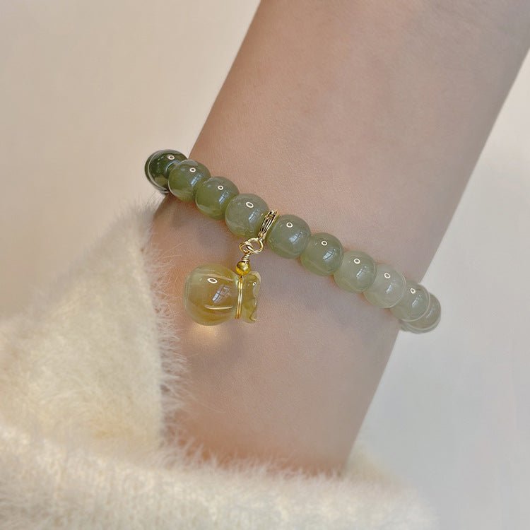 Bracelet en Jade et Citrine pour attirer l'abondance - Biloria