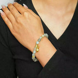 Bracelet en Labradorite et Perle d'Eau Douce avec Charms Lotus - Biloria