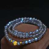 Bracelet en Labradorite et Rose Dorée pour Protection et Intuition - Biloria
