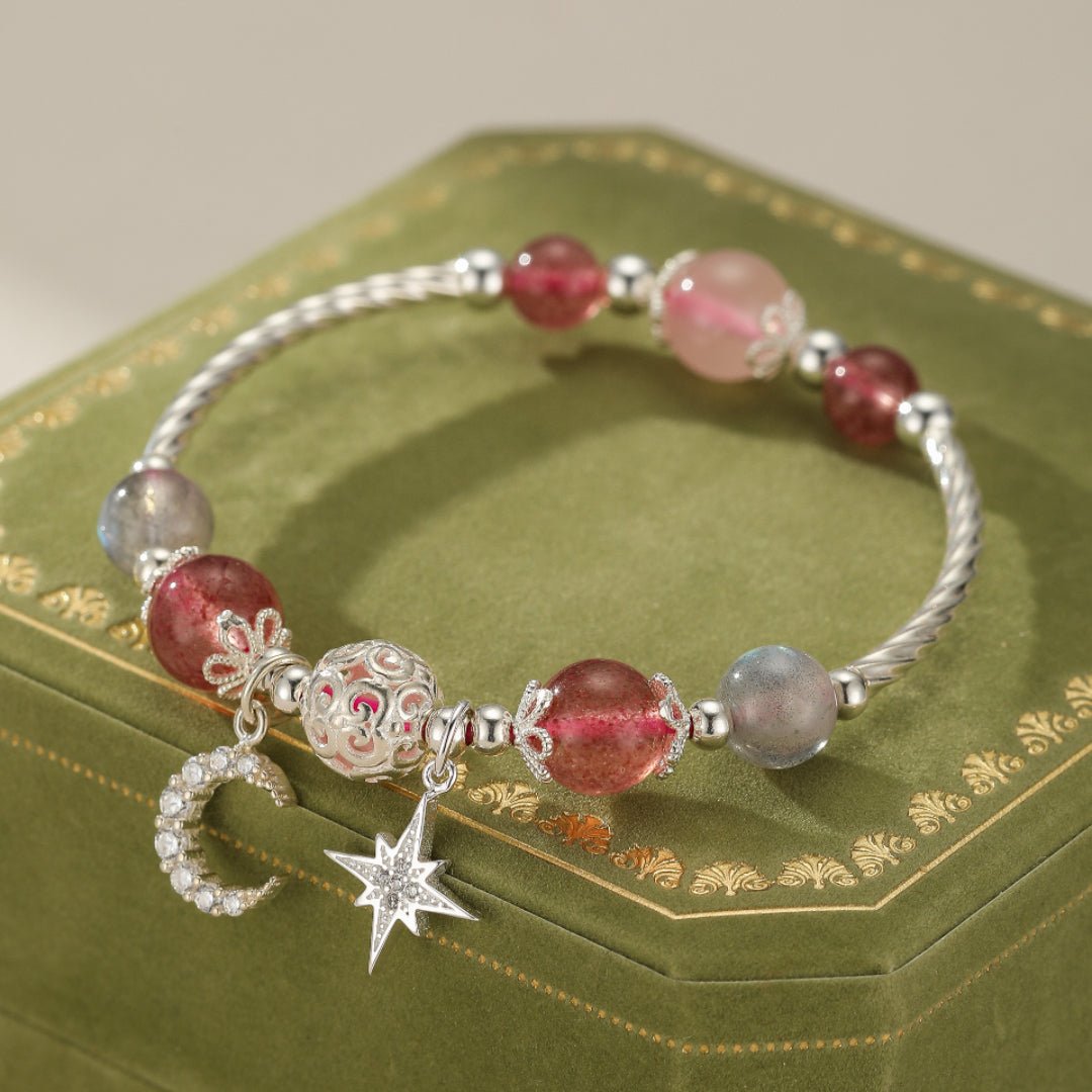 Bracelet Enfant Quartz Fraise Argent 925 Rêves Magiques - Biloria
