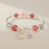 Bracelet Enfant Quartz Fraise Argent 925 Rêves Magiques - Biloria