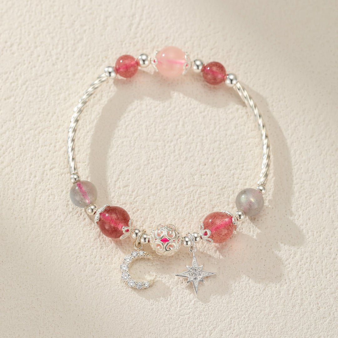 Bracelet Enfant Quartz Fraise Argent 925 Rêves Magiques - Biloria