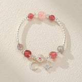 Bracelet Enfant Quartz Fraise Argent 925 Rêves Magiques - Biloria