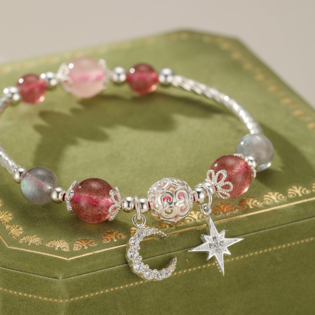 Bracelet Enfant Quartz Fraise Argent 925 Rêves Magiques - Biloria