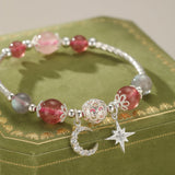 Bracelet Enfant Quartz Fraise Argent 925 Rêves Magiques - Biloria