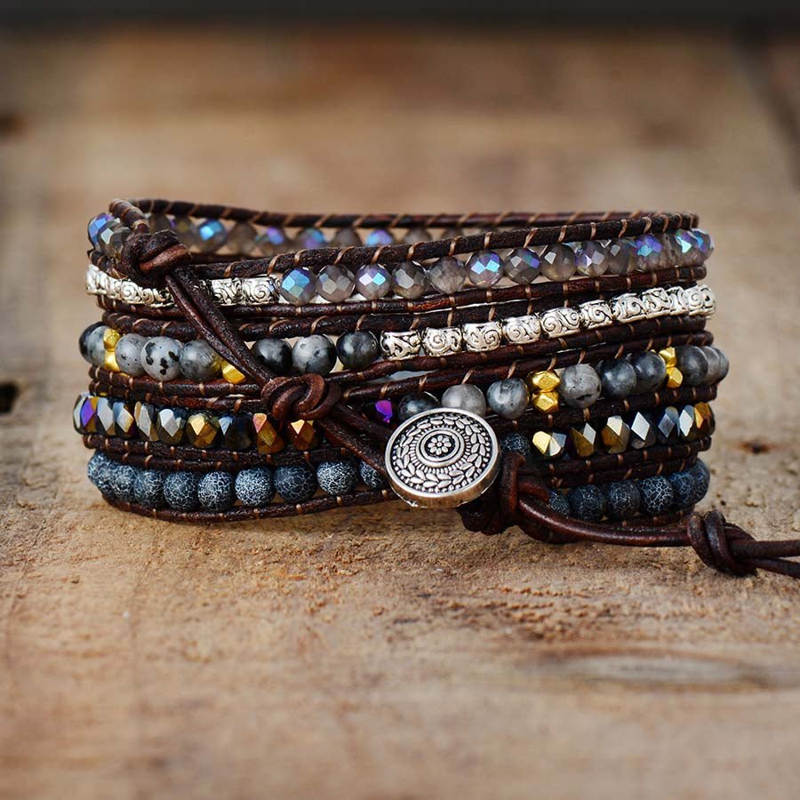 Bracelet Enveloppant Onyx Protection | Zen & Force - Biloria
