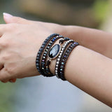 Bracelet Enveloppant Onyx Protection | Zen & Force - Biloria
