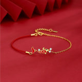 Bracelet Fil Rouge Carpe Koï Chance Argent 925 - Biloria