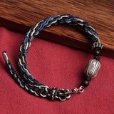 Bracelet Guerrier Marin Argent 925 Ajustable Homme - Biloria