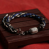Bracelet Guerrier Marin Argent 925 Ajustable Homme - Biloria