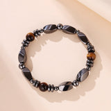 Bracelet Hématite Œil de Tigre Homme Force et Protection - Biloria